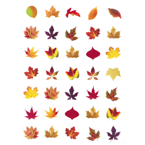 Fall (Leaf) Stickers 10-Sheets