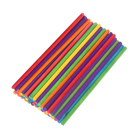 Colored Wooden Dowel Sticks, 4"x0.12" 60-Count