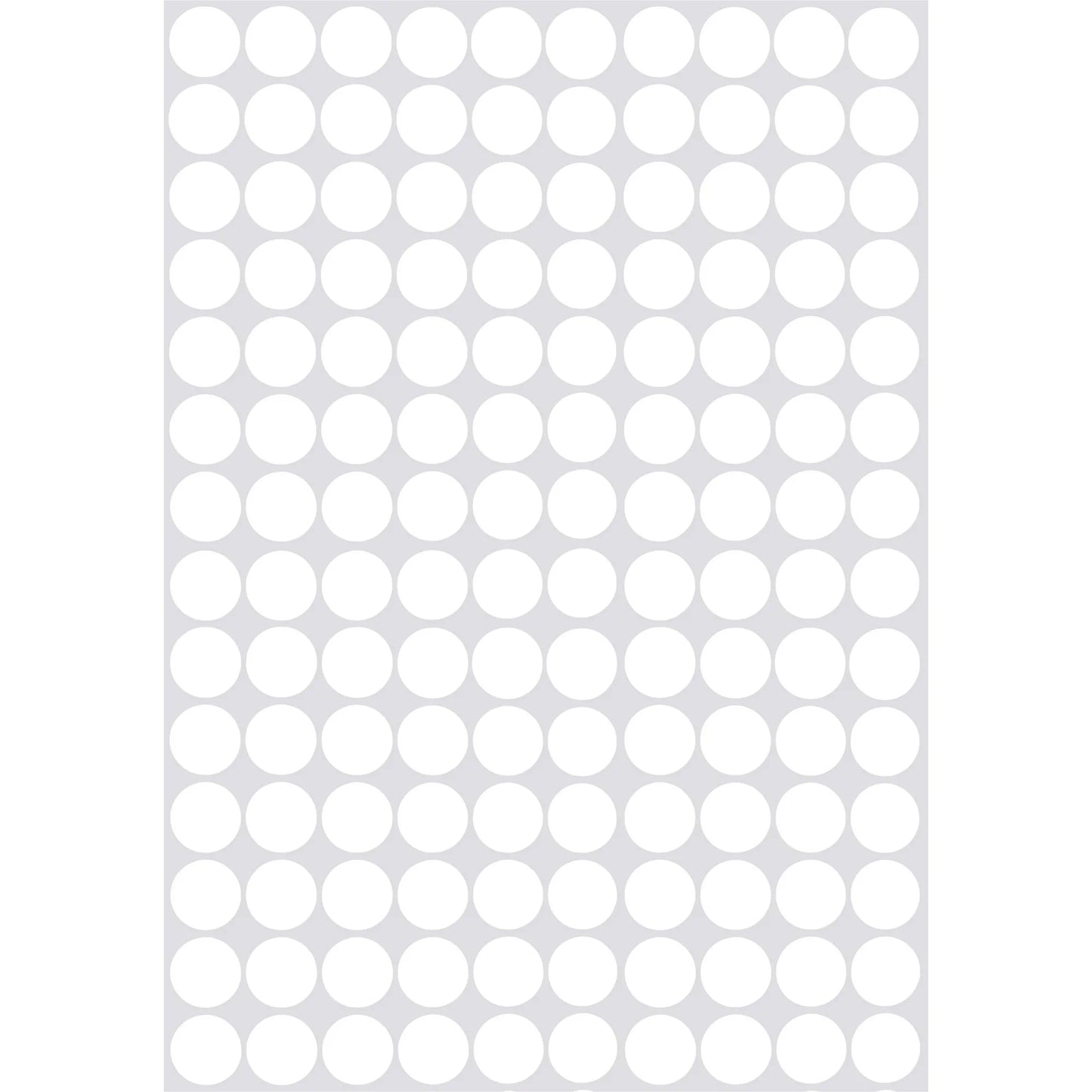 Color Coding Labels 10mm 1/4" White 32 sheets/pk 4,480 Stickers