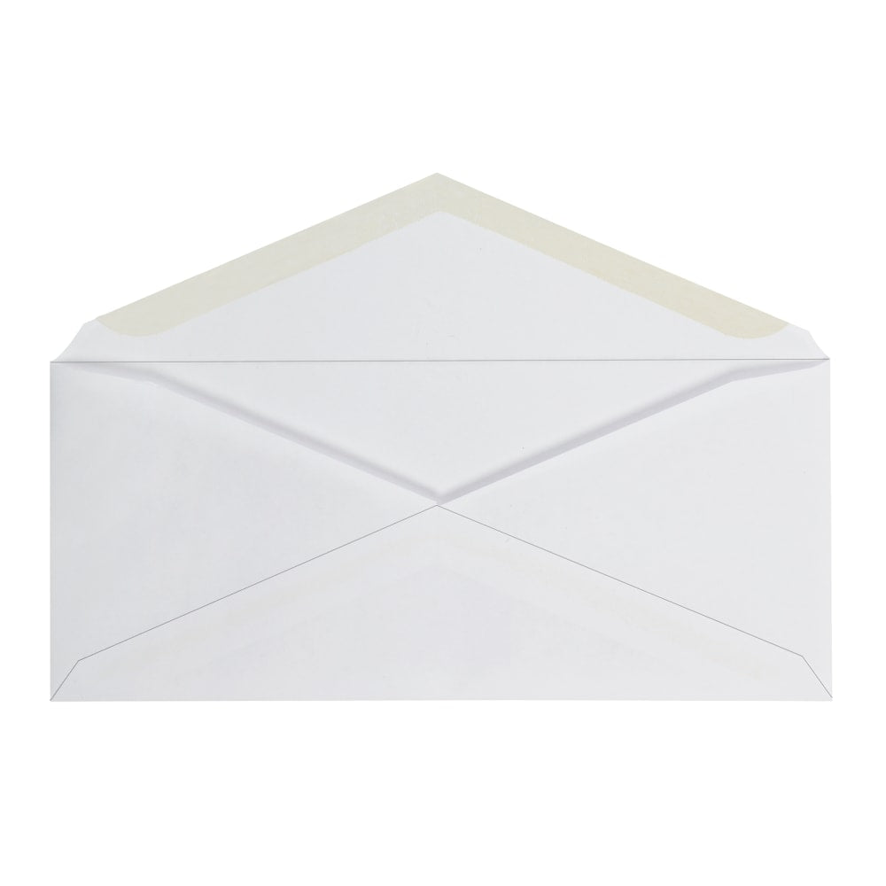 Envelopes, #9 Left Window, 3-7/8" x 8-7/8", Gummed Seal, White, Box Of 500