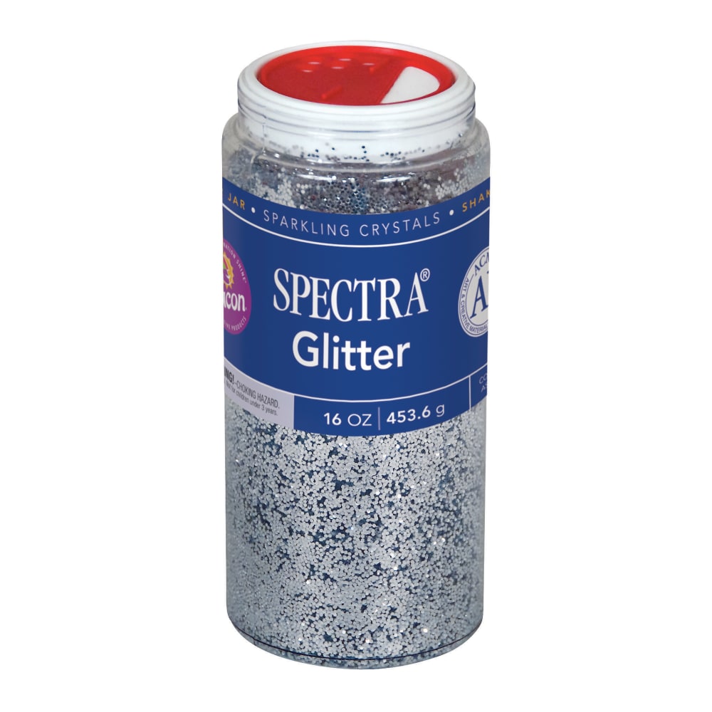 1lb Glitter Shaker Can Silver