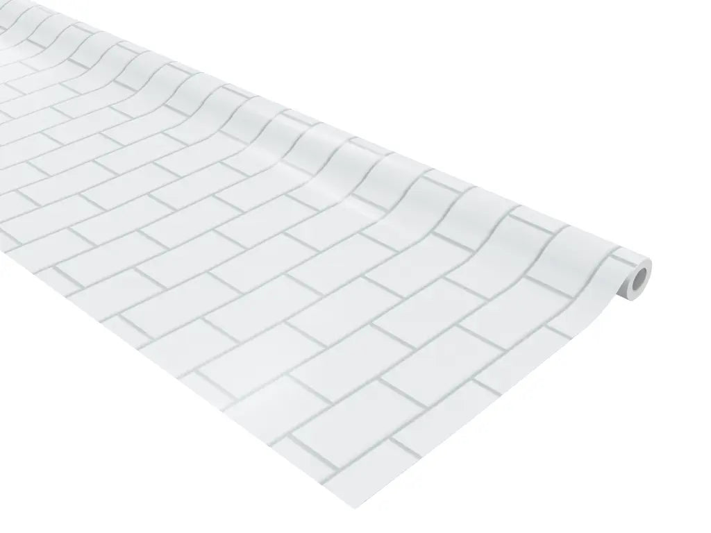 Design Fadeless Paper Roll 47.25" x 50' White Subway Tile
