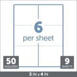 Name Badge Kit, Hanging-Style, Convention Size, 3" x 4", Pack Of 50