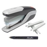 Swingline Quick Touch Full-Strip Stapler, Black/Silver