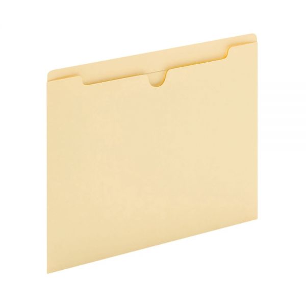 Manila File Jackets, Reinforced Tab, 8 1/2" x 11", Box of 100 File Jackets