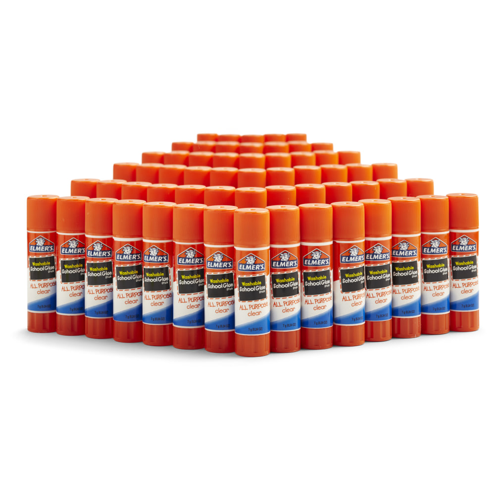 Elmer's® Glue Stick Classroom Pack, All-Purpose Clear, 0.24 oz Box Of 60