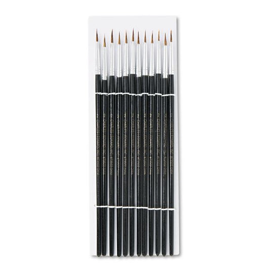 Water Color Brush Camel #2 7/16" Pointed Rounds 12/pk