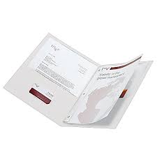 2-Pocket Textured Paper Folders With Prongs, White, Pack Of 10
