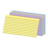 Index Cards, 3" x 5", Rainbow, Pack Of 100