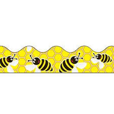 Bordette Bees Scalloped Decorative Border, 2-1/4" x 25'