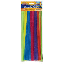 Pipe Cleaner (Chenille Stems) 12" X 6 100 Pieces Hot Assorted Colors