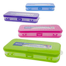 Bright Color Double Deck Organizer Box, Color May Vary