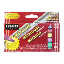 6 ct. Broad Bullet Tip Metallic Markers