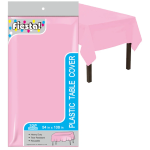 Plastic Tablecloth, 54″ x 108″, Light Pink