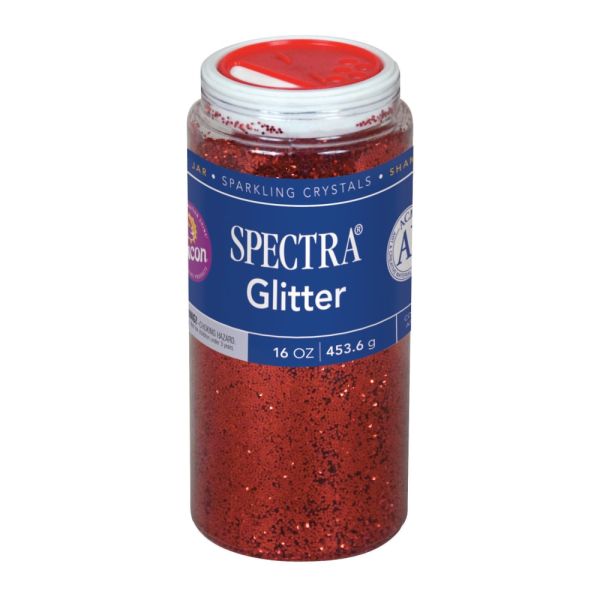 1lb Glitter Shaker Can Red