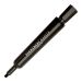 Permanent Markers, Chisel Point, Plastic Barrel, Black Ink, Pack Of 12