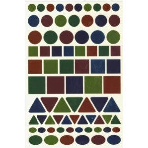Metallic Geometric Shape Stickers 10-Sheets