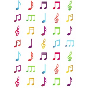 Musical Note Stickers 10-Sheets
