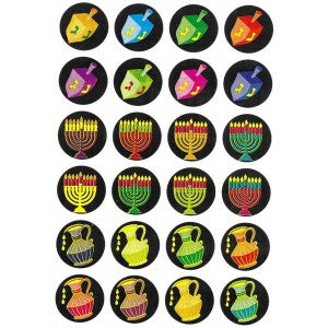Chanukah Round 1" Stickers, Pack of 10 Sheets