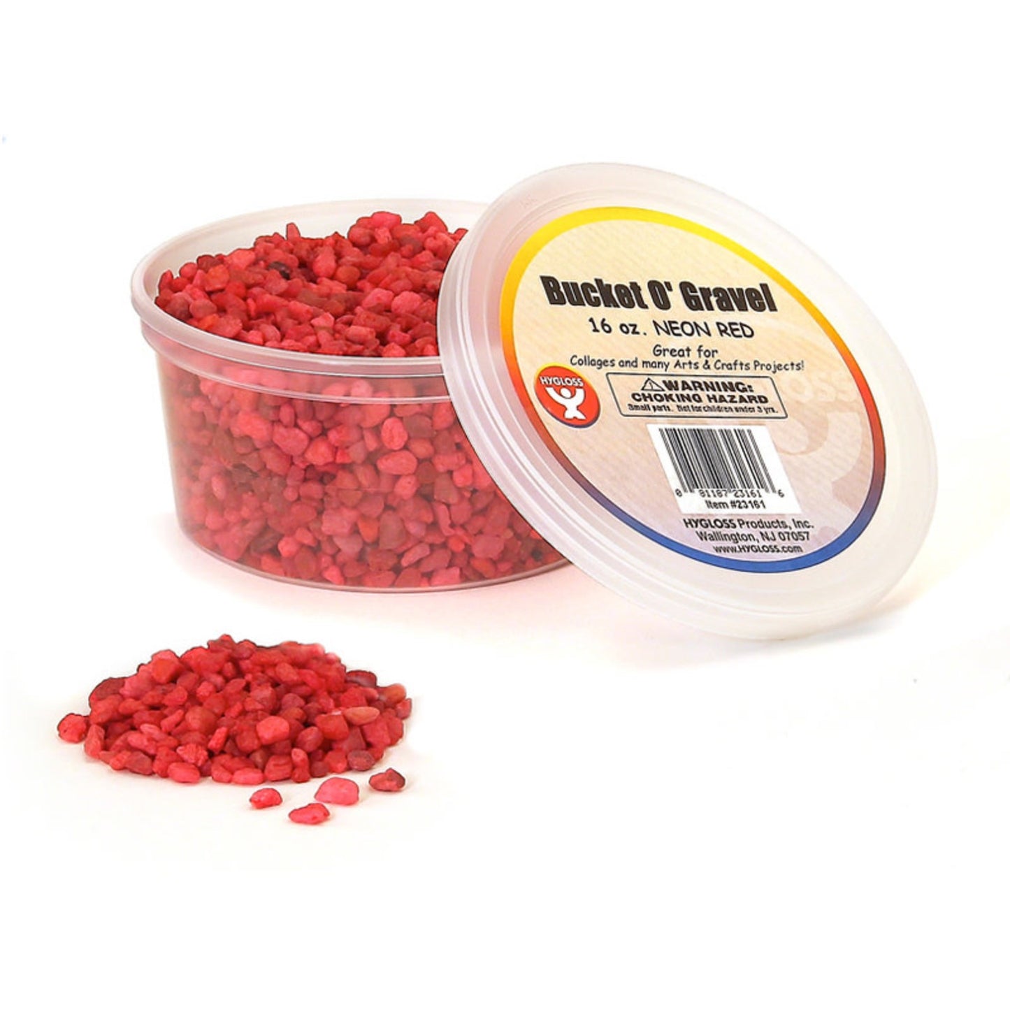 Gravel, Neon Red, 1 lb Bucket