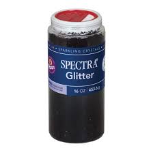 1lb Glitter Shaker Can Black