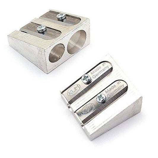 KUM 2-hole Pencil Sharpener Metal Alloy Wedge Profile