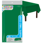 Plastic Tablecloth, 54″ x 108″, Holiday Green