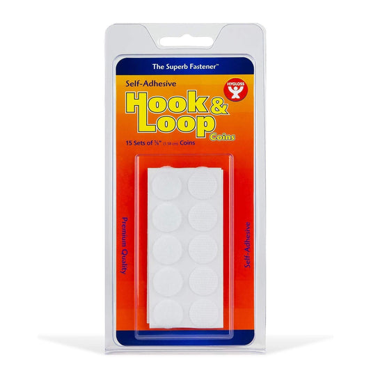 Hook & Loop Fastener - 5/8" Coins, 15 sets