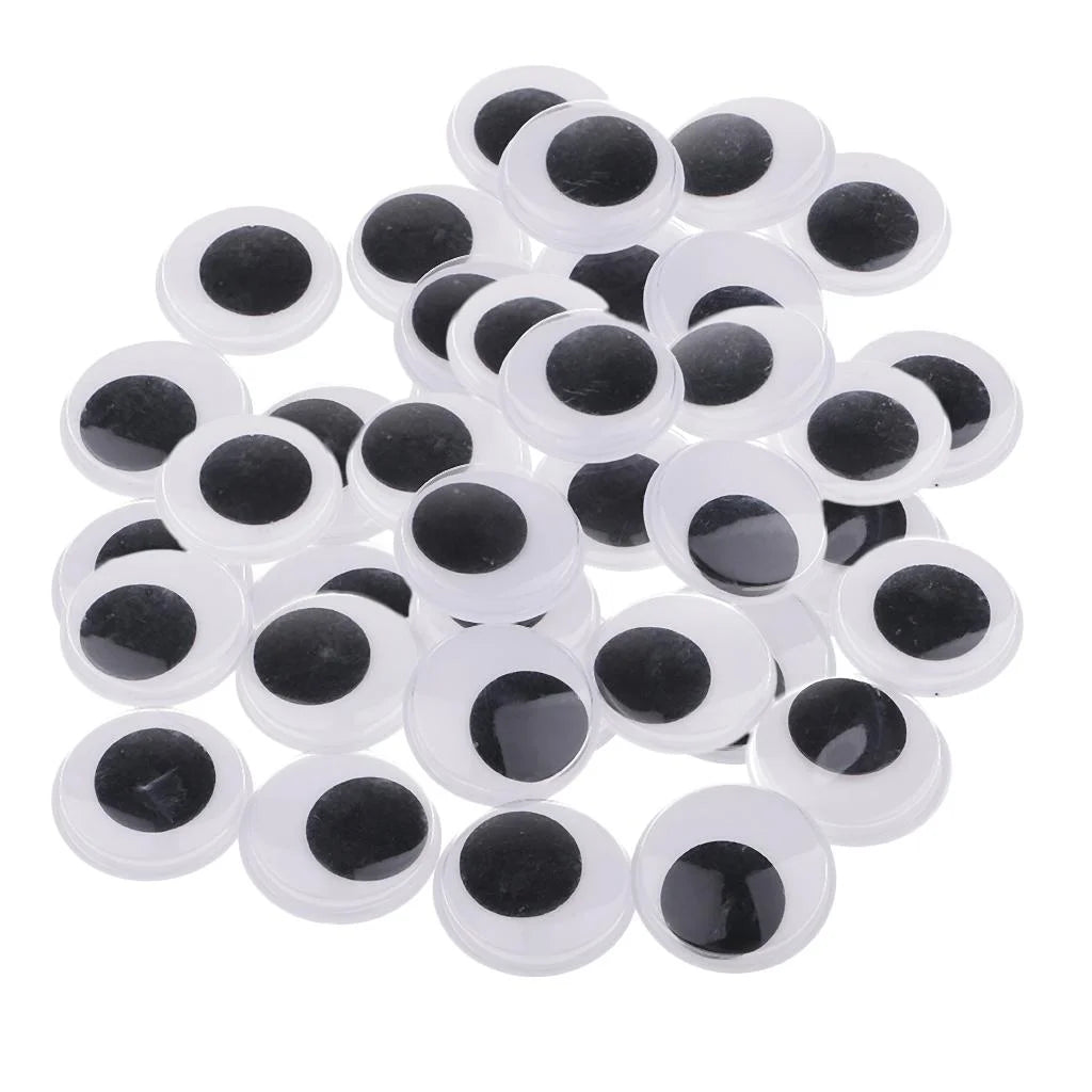 Wiggle Eyes, 12mm, 100 pcs. Black
