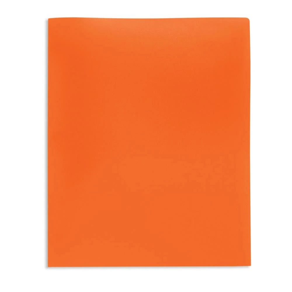 School-Grade 2-Pocket Poly Folder, Letter Size, Orange