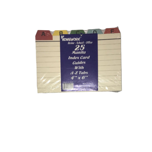 A-Z Guides 4"x6" Index Paper