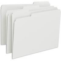 File Folders, 1/3 Cut, Letter Size, White, Box Of 100 Folders