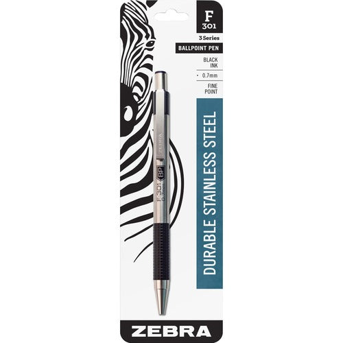 Zebra Pen F-301 Retractable Ballpoint Pen 0.7mm Black