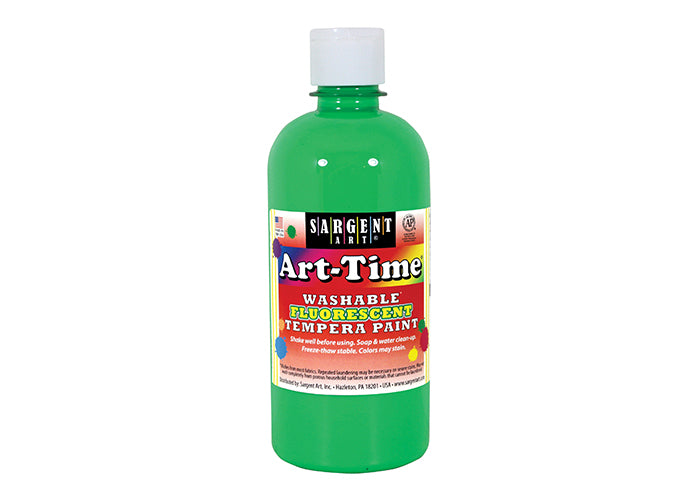 16oz Fluorescent Washable Paint Green