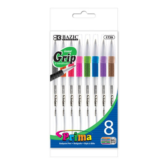 8 Color Prima Stick Pen w/ Cushion Grip