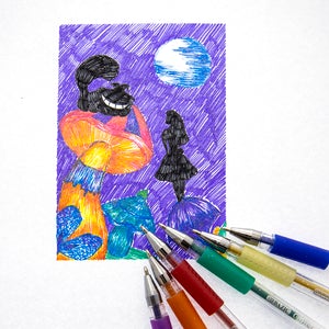 Essence Gel Pen 6 Glitter Color w/ Cushion Grip