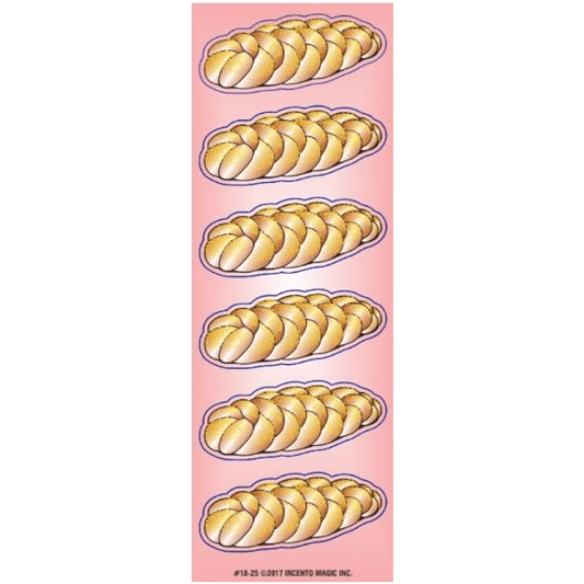 Challah Die-cut Stickers 6-Sheet pack