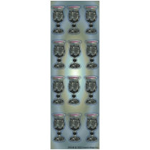 Kiddush Arbah Kosos Die-cut Stickers (Small) 6-Sheet pack