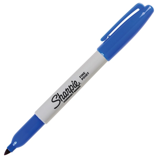 Sharpie Fine Point Permanent Markers Blue, Each