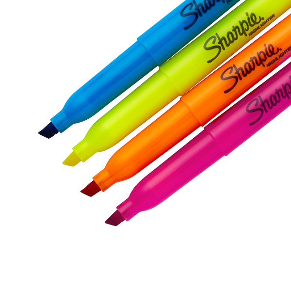 Sharpie Accent Pocket Highlighters, Assorted, Pack Of 4