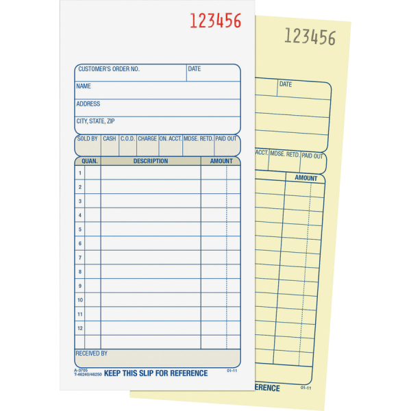 Adams® Carbonless 2-Part Sales Book,