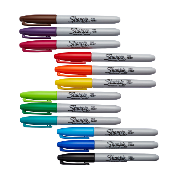 Sharpie Fine Point Permanent Marker Assorted Color 12 Pack – King  Stationary Inc