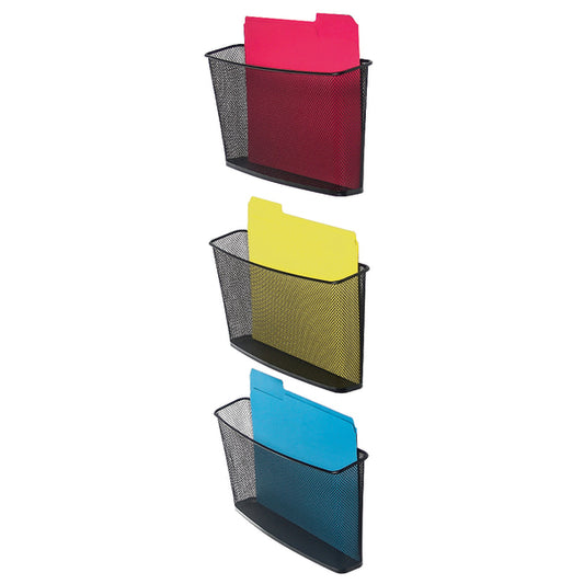 Black Mesh Wall Files, Letter Size, 3/Pack