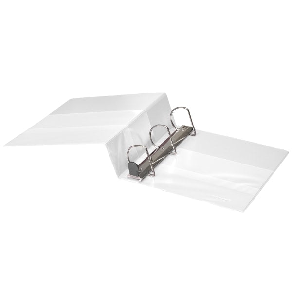 Heavy-Duty View 3-Ring Binder, 3" D-Rings White