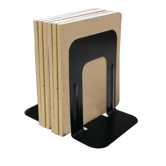 Bookends, 9", Black, Set Of 2
