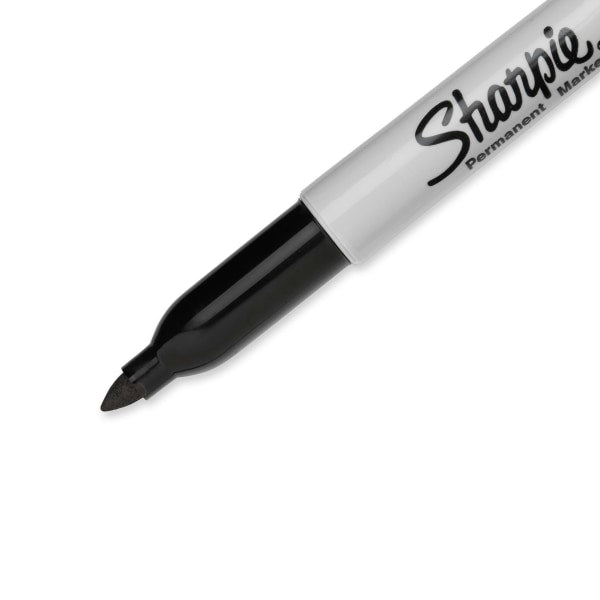 Sharpie Fine Point Permanent Markers Black Ink, Pack Of 12