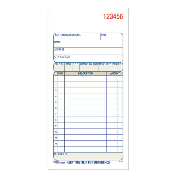 Adams® Carbonless 2-Part Sales Book,