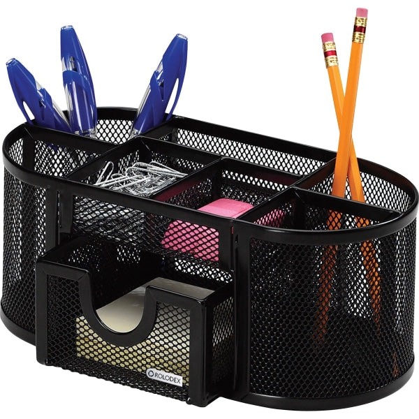 Metal Mesh Oval Desktop Organizer