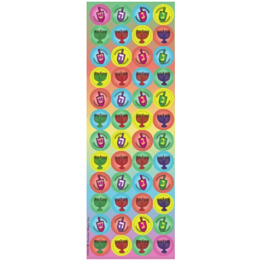 Chanukah Circle Stickers 6-Sheet pack