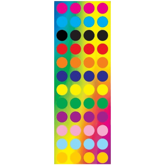 Assorted Colors Dots (Medium) 6-Sheet pack
